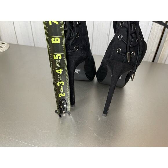 Betseyville Womens Black Faux Leather Stiletto Heel Ankle Boots Side Zipper 8.5 - Picture 8 of 8